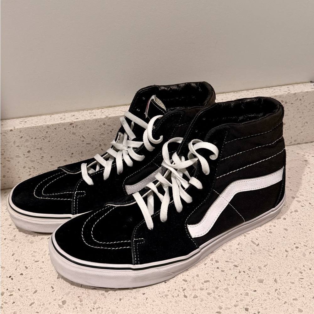 Vans Classic Black and White High-Tops - Picture 2 of 7
